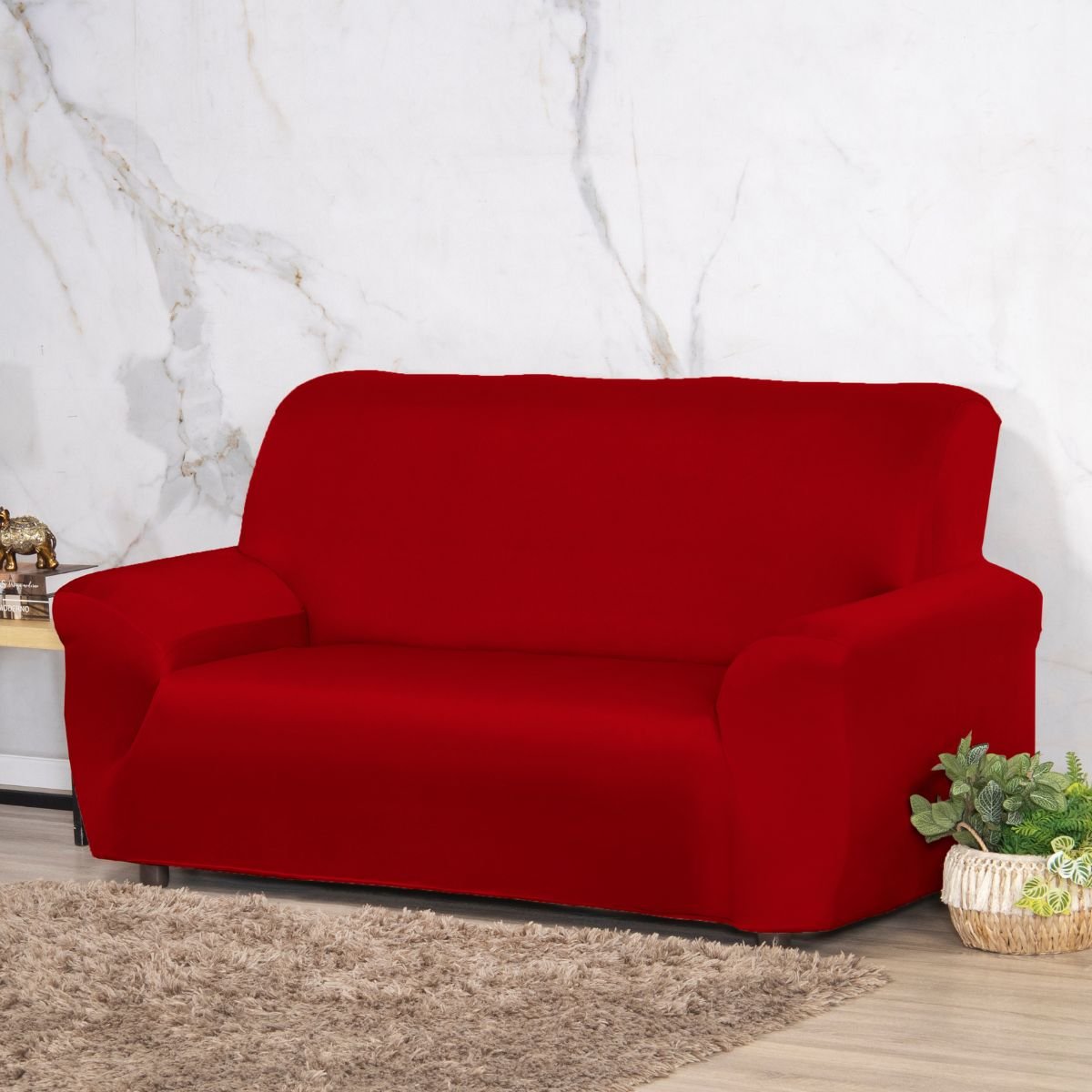 Capas de Sofa 3 Lugares G:vermelho