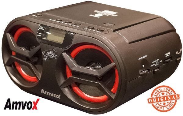 Rádio Bluetooth Bivolt Rádio Am Fm USB SD Aux Cd Player Portátil Original Amvox - 3