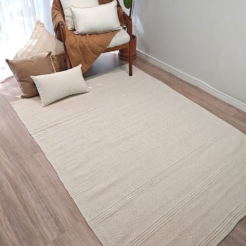 Tapete Artesanal Kilim Maya Marfim 140 x 200