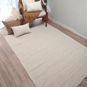 Ver imagem 1 de Tapete Artesanal Kilim Maya Marfim 140 x 200