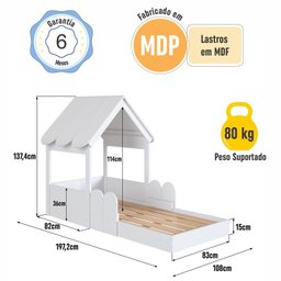 Cama Infantil Montessoriana com Casinha Infanto - 10