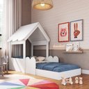 Ver imagem 1 de Cama Infantil Montessoriana com Casinha Infanto Branco