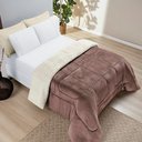 Ver imagem 2 de Coberdrom Sherpa e Flannel Everest Casal Manta Alta 150g 01 Peça - Rose
