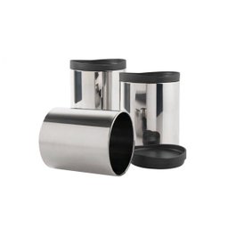 Conjunto De Potes Mantimentos 3Pcs Preto Brinox - 1