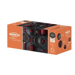 Conjunto de Panelas 6 Peças Ceramic Life Smart Plus Vermelho Brinox - 3