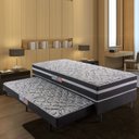 Ver imagem 1 de Cama Box Solteiro com Cama Auxiliar Aspen 88x188x41cm Cinza/Preto