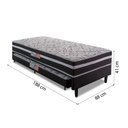 Ver imagem 3 de Cama Box Solteiro com Cama Auxiliar Aspen 88x188x41cm Cinza/Preto