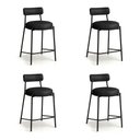 Ver imagem 6 de Banqueta Cozinha Alta com Encosto Industrial Preto Kit 4 Londres PU Preto D03 - D’Rossi