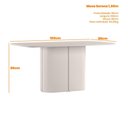 Ver imagem 5 de Conjunto Sala de Jantar Mesa Serena 160x90 6 Cadeiras Serena Ype/offwhite/bouclé Gelo