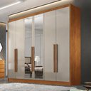 Ver imagem 4 de Guarda Roupa Casal Linea Plus 6 Portas 6 Gavetas com Espelho Cinamomo Fendi - Novo Horizonte