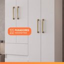 Ver imagem 6 de Guarda Roupas Mel Solteiro 4 Portas 2 Gavetas Branco