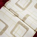 Ver imagem 1 de Papel de Parede Importado Vinílico Lavável 53cm X 10m Bege e Dourado