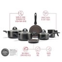 Ver imagem 2 de Conjunto de Panelas 6 Peças Ceramic Life Smart Plus Preto Brinox