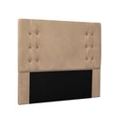 Ver imagem 1 de Cabeceira Cama Box Casal 140cm e Recamier Gênova Suede S04 Cor Bege