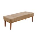Ver imagem 6 de Cabeceira Cama Box Casal 140cm e Recamier Gênova Suede S04 Cor Bege