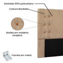 Ver imagem 7 de Cabeceira Cama Box Casal 140cm e Recamier Gênova Suede S04 Cor Bege