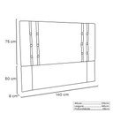 Ver imagem 2 de Cabeceira Cama Box Casal 140cm e Recamier Gênova Suede S04 Cor Bege
