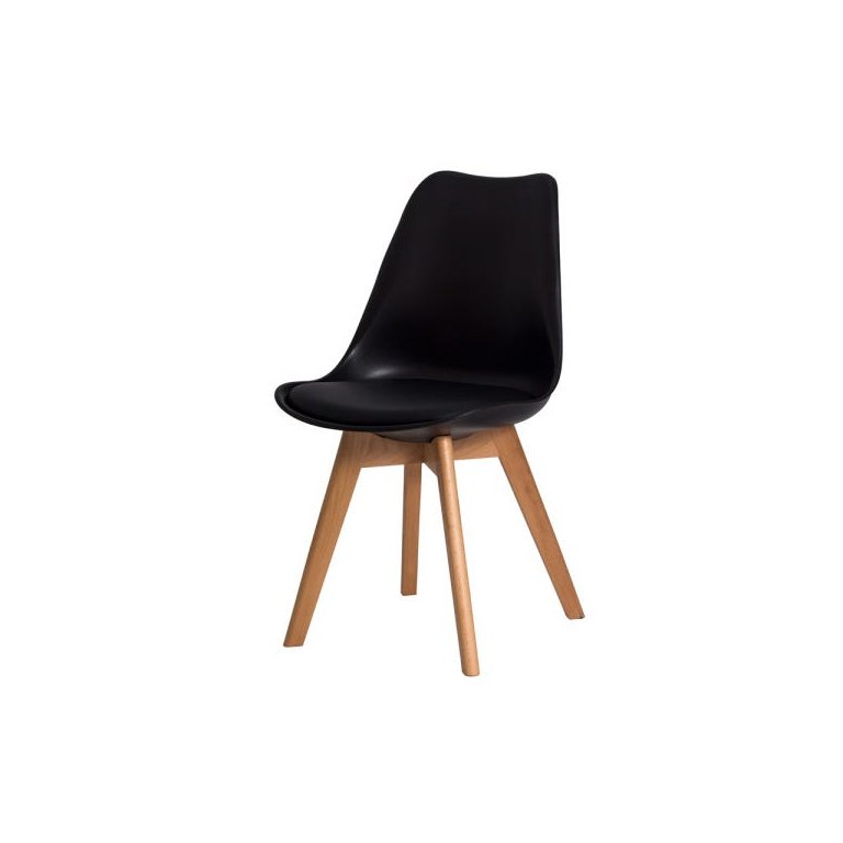 Cadeira de Jantar Saarinen Leda Design Preta Cadeira de Jantar Saarinen Leda Design Preta