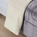 Ver imagem 3 de Coberdrom Sherpa e Flannel Everest Queen Manta Alta 150g 01 Peça - Cinza