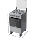 Ver imagem 3 de Fogão Delicato 4 Bocas Porta com Visor Vidro Duplo Mesa Aço Inox Compacto e Moderno com Forno 52 L