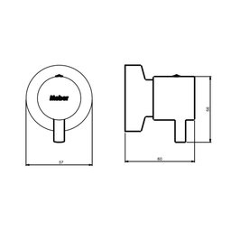 Acabamento para Registro C 77 1/2, 3/4 e 1 Meber Metais - 3