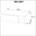 Ver imagem 3 de Gabinete Banheiro com Cuba Inclusa com Porta e Nicho 80 cm Cor: Mármore Branco