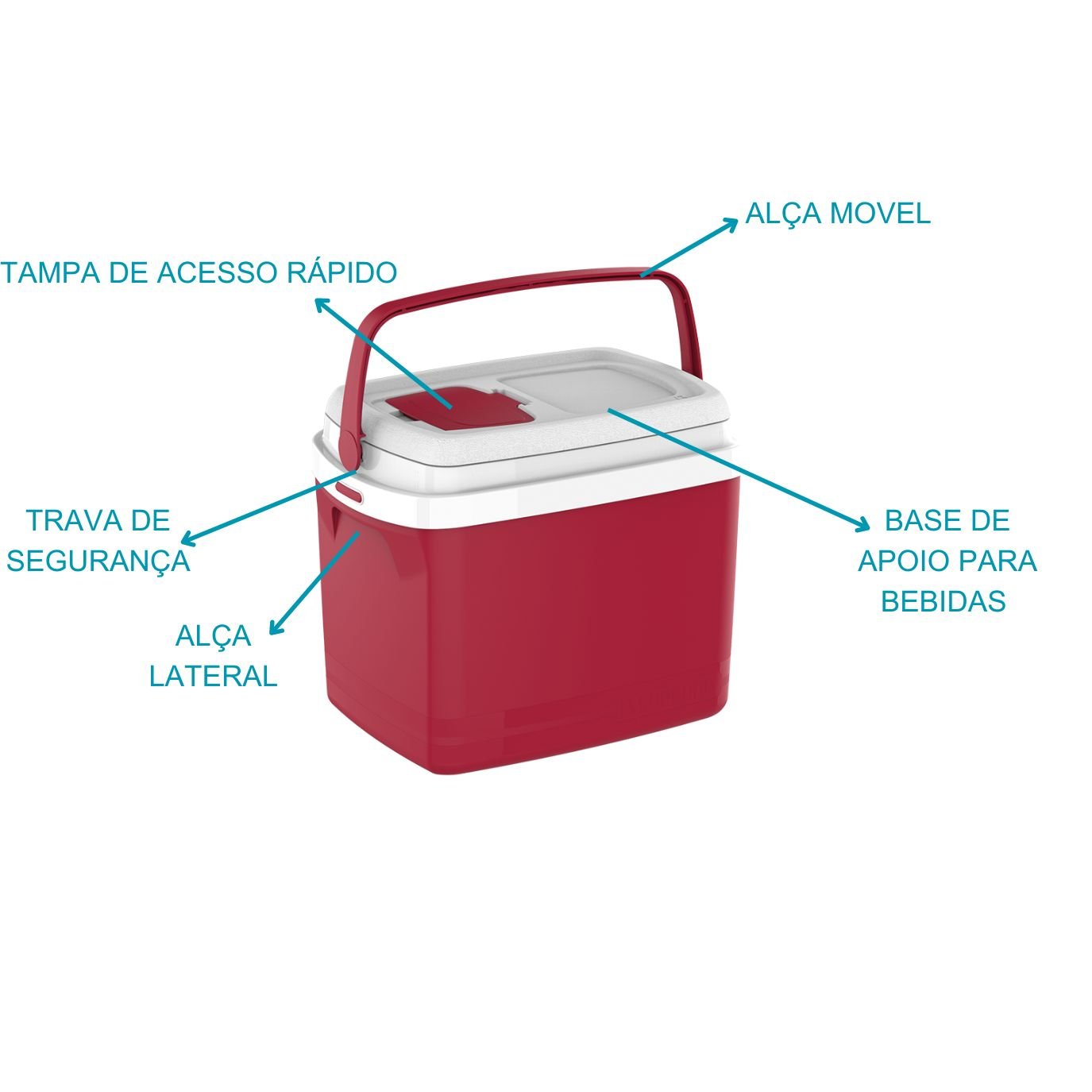 Caixa Termica Cooler Cerveja Bebidas 32l Praia Pesca Camping - 4