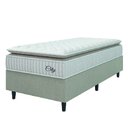 Ver imagem 2 de Cama Box Colchão Solteiro Molas Ensacadas City Pillow Top 88x188x61cm Branco / Bege Hellen