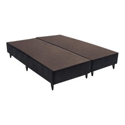 Base Sommier Camurça Preto Queen (158x198x23) - Revestida em Camurça - Ortobom - 1