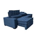 Ver imagem 7 de Sofá Retrátil e Reclinável 2,55m Cama inBox Big Puffer com SoftGel D40 Velupluma Azul