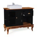 Ver imagem 4 de Gabinete para Banheiro 2 Portas com Cuba Dália 3058 - Preto/imbuia Glazer
