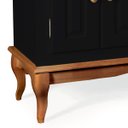 Ver imagem 3 de Gabinete para Banheiro 2 Portas com Cuba Dália 3058 - Preto/imbuia Glazer