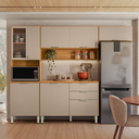 Ver imagem 6 de Cozinha Modulada Compacta com 8 Portas e 2 Gavetas Olga Cinamon/Nude