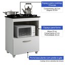 Ver imagem 5 de Balcão Cooktop Cozinha 5 Bocas 1 Porta Salvia Kaiki Branco