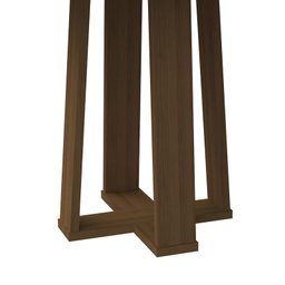 Mesa de Jantar Tampo com Vidro Valencia 100x100 Imbuia/Preto - PR Móveis - 3