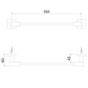 Ver imagem 2 de Porta Toalha Linear 2037 C 215 Meber Metais Cromado