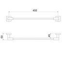 Ver imagem 2 de Porta Toalha Linear 2038 C 215 Meber Metais Cromado