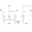 Ver imagem 3 de Misturador para Banheiro de Mesa 1880 C 215 Meber Metais