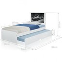 Ver imagem 2 de Cama Bibox Solteiro Carro Sport Chumbo