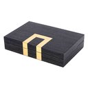 Ver imagem 1 de Caixa Decorativa em Madeira Preto com Detalhe Dourado 33cm Ah0446 Btc