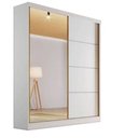 Ver imagem 2 de Guarda Roupa 02 Portas Correr Espelho 100% MDF 03 Gavetas Veneza Branco