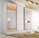 Ver imagem 1 de Guarda Roupa 02 Portas Correr Espelho 100% MDF 03 Gavetas Veneza Branco