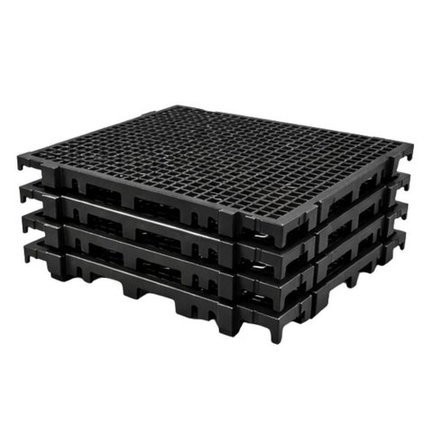 Kit 4 Estrado Plástico Modular Tipo Pallet Piso Encaixável Resistente Lavável Domama