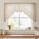 Ver imagem 4 de Cortina Renda Bando Cozinha Cascata 3,00 x1,00ALT Diversas:Tulipa Marrom