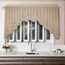 Ver imagem 1 de Cortina Renda Bando Cozinha Cascata 3,00 X1,00alt Diversas:tulipa Marrom