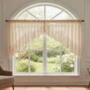 Ver imagem 6 de Cortina Renda Bando Cozinha Cascata 3,00 x1,00ALT Diversas:Tulipa Marrom