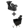 Kit Salão Chique Cadeira Reclinável + Lavatório Cabeleireira - 1