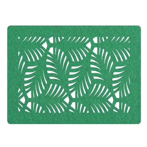 Kit 02 Jogo Americano de Feltro Folhas Verde Limão D’Rossi