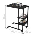 Ver imagem 2 de Mesa Industrial Auxiliar para Cama Miti Preto