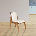Ver imagem 2 de Kit 6 Cadeiras para Mesa de Jantar 55x82 Cm Barcelona Madeira Maciça Imbuia Linho Bege Cru L71 - RMI